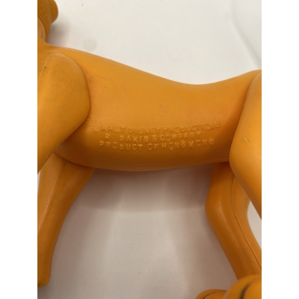 Vintage Disney Pluto Dog Plastic Toy Dakin Hong Kong. Missing Ear - Picture 8 of 11